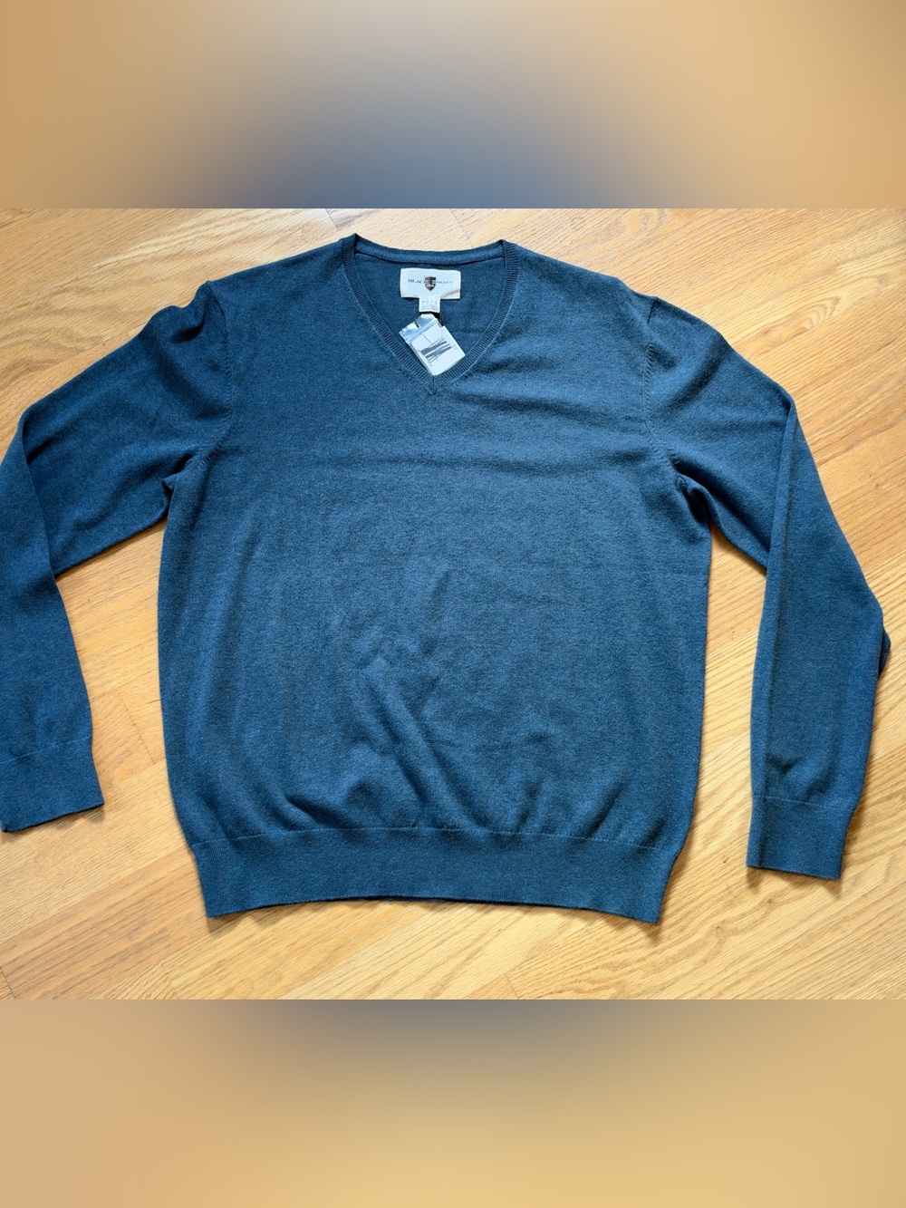Black Brown 1826 Men's V-Neck Sweater in Dark Teal